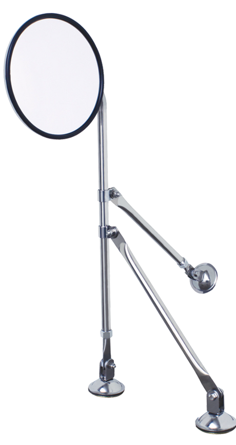8.5 Inch Convex Mirror With Stainless Tripod Fender Bracket
