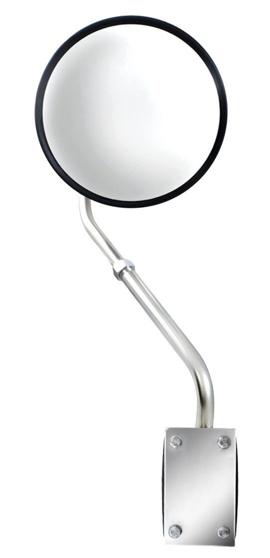 8.5 Inch Stainless Steel Hood Mount Mirror