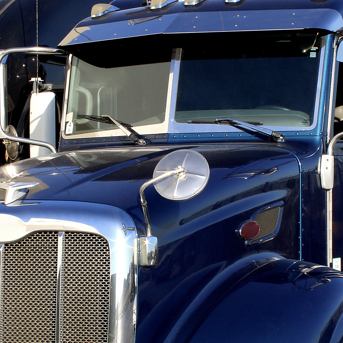8.5 Inch Stainless Steel Hood Mount Mirror