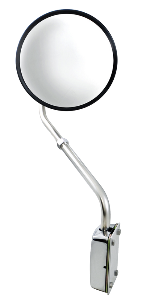8.5 Inch Stainless Steel Hood Mount Mirror
