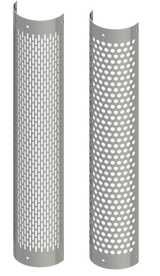 8 Inch Stainless Steel Stack Guard Heat Shield 48" Long 180 Degree