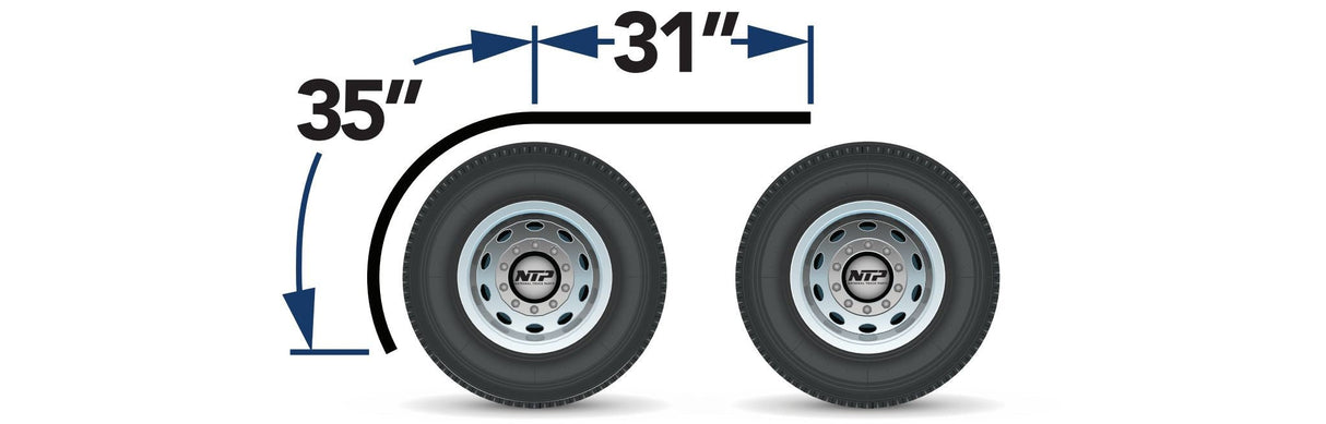 Semi Truck 66 Inches Smooth Half Fenders Rolled Edge - 16 Gauge - HD Truck Source