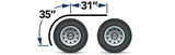 Semi Truck 66 Inches Smooth Half Fenders Rolled Edge - 16 Gauge - HD Truck Source