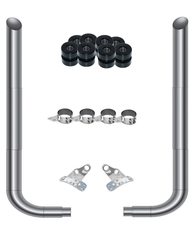 7 Inch Turn Out Complete Exhaust Kit w/90 Degree Pickett Elbows - HD Truck Source