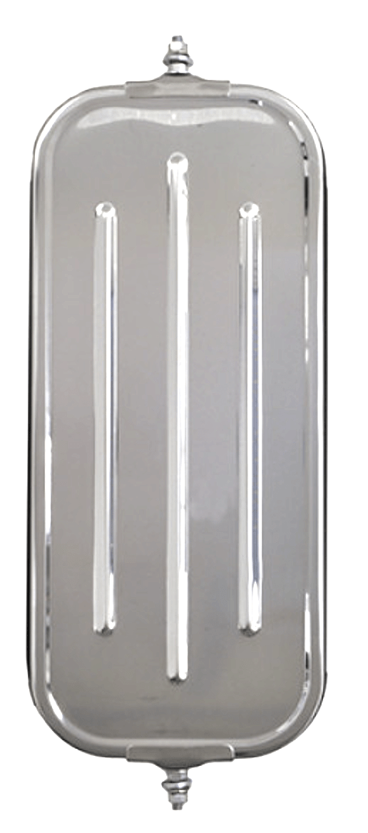 7 x 16 Inch West Coast Mirror Head Ribbed Back - HD Truck Source