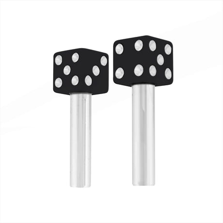 Lock Knob Chrome Color Dice Tip (2-Pack)