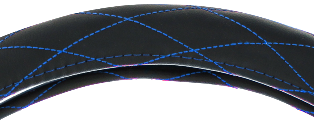 Leather 18" Crystal Stitched Steering Wheel Cover