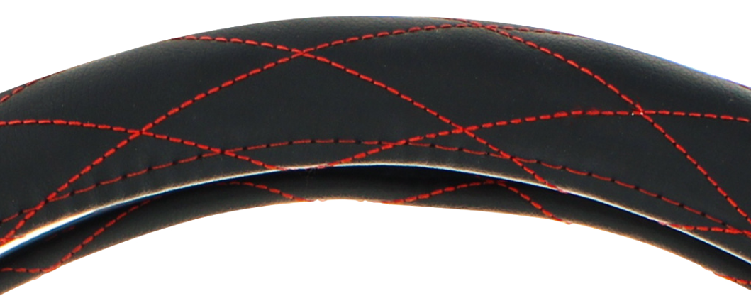 Leather 18" Crystal Stitched Steering Wheel Cover
