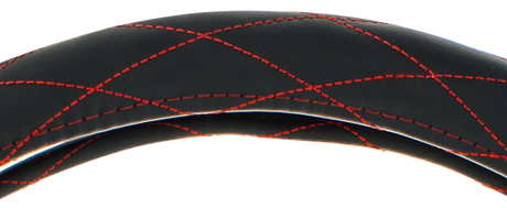 Leather 18" Crystal Stitched Steering Wheel Cover