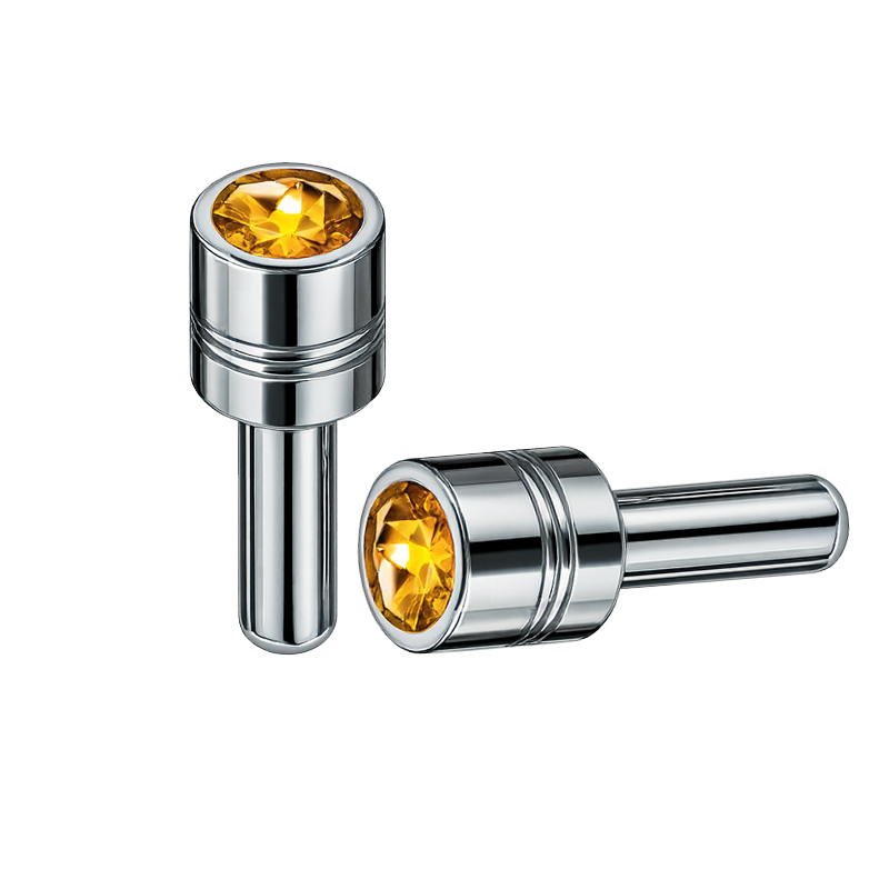 Lock Knob Chrome With 9/16" Color Crystal Tip (2-Pack)
