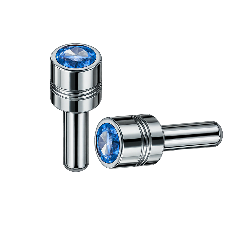 Lock Knob Chrome With 9/16" Color Crystal Tip (2-Pack)