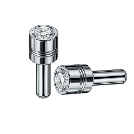 Lock Knob Chrome With 9/16" Color Crystal Tip (2-Pack)
