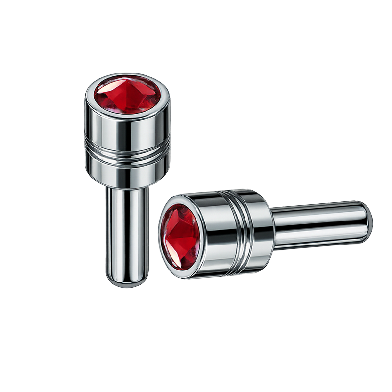 Lock Knob Chrome With 9/16" Color Crystal Tip (2-Pack)