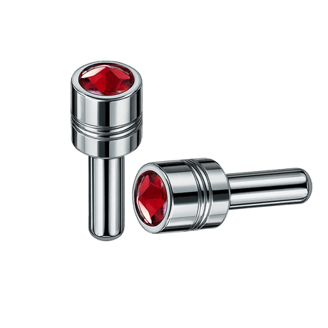 Lock Knob Chrome With 9/16" Color Crystal Tip (2-Pack)