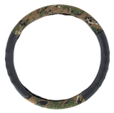18" Cloth & Suede Camouflage Steering Wheel Cover - Digital Woodland Style
