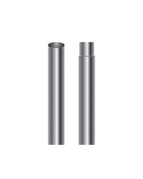 9 Foot Flat Top Exhaust Stack - 7 Inch Straight (OD)