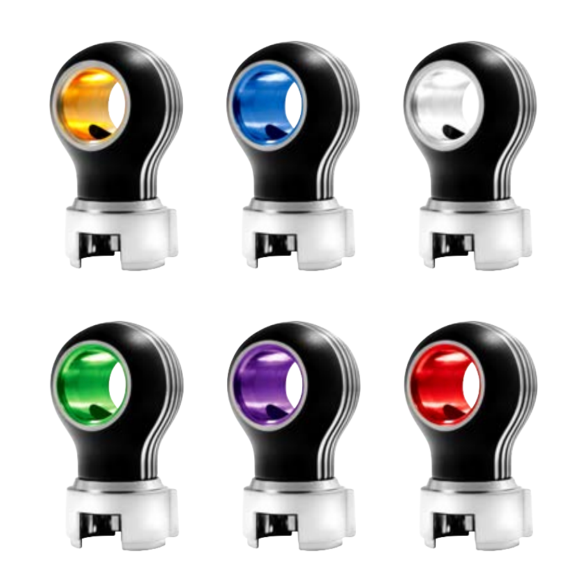 Thread-On Carolina Style Gearshift Knob With Color LED 13/15/18 Speed Adapter