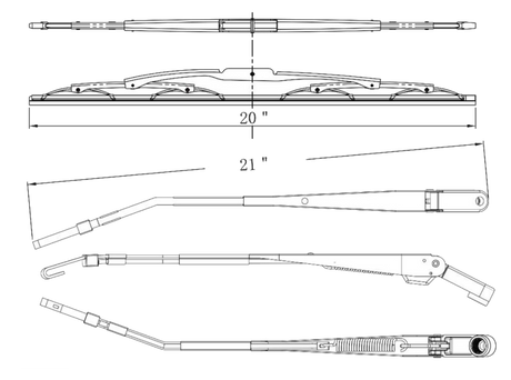 Peterbilt  - Wiper Arm Assembly