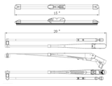 Kenworth W900 2007-2020  - Wiper Arm Assembly With Wiper Blade