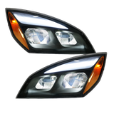 Freightliner Cascadia (2018-Newer) - LED Black Headlight