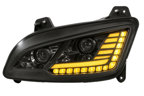 Peterbilt 587/ 579 (2022 and Newer) LED Headlight With Halo and Sequential Turn Signal