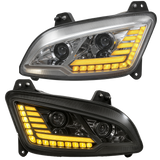 Peterbilt 587/ 579 (2022 and Newer) LED Headlight With Halo and Sequential Turn Signal