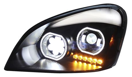Freightliner Cascadia (2008-2017) - LED Headlight, Black or Chrome