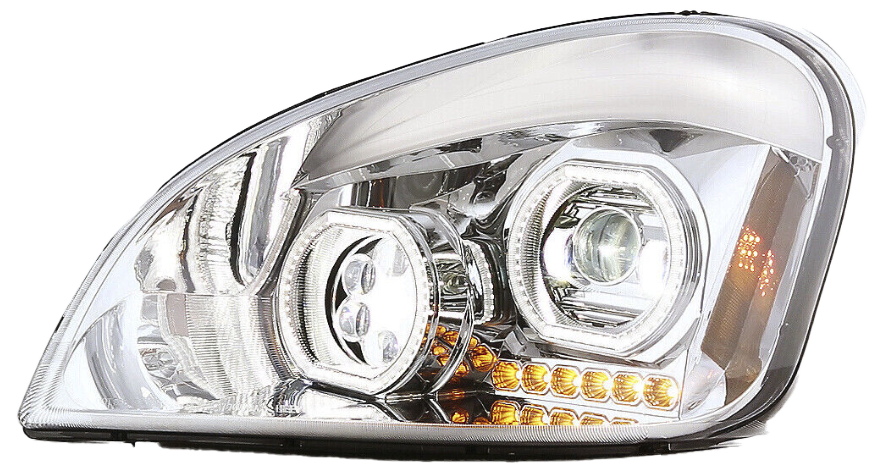 Freightliner Cascadia (2008-2017) - LED Headlight, Black or Chrome