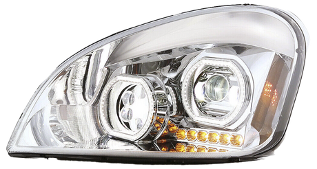 Freightliner Cascadia (2008-2017) - LED Headlight, Black or Chrome