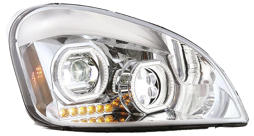 Freightliner Cascadia (2008-2017) - LED Headlight, Black or Chrome
