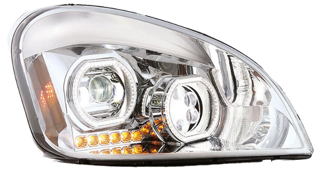 Freightliner Cascadia (2008-2017) - LED Headlight, Black or Chrome
