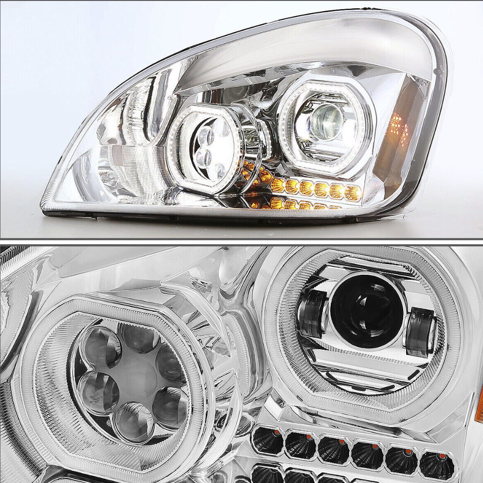 Freightliner Cascadia (2008-2017) - LED Headlight, Black or Chrome