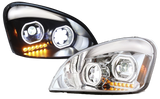 Freightliner Cascadia (2008-2017) - LED Headlight, Black or Chrome