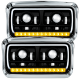 Peterbilt 357/365/378/379 - LED Headlights With Halo & Sequential Turn Signal
