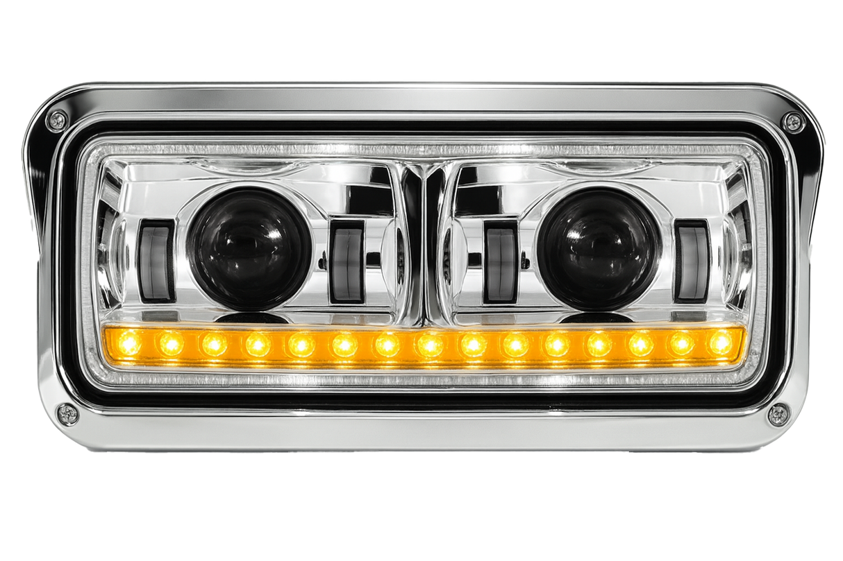 Peterbilt 357/365/378/379 - LED Headlights With Halo & Sequential Turn Signal