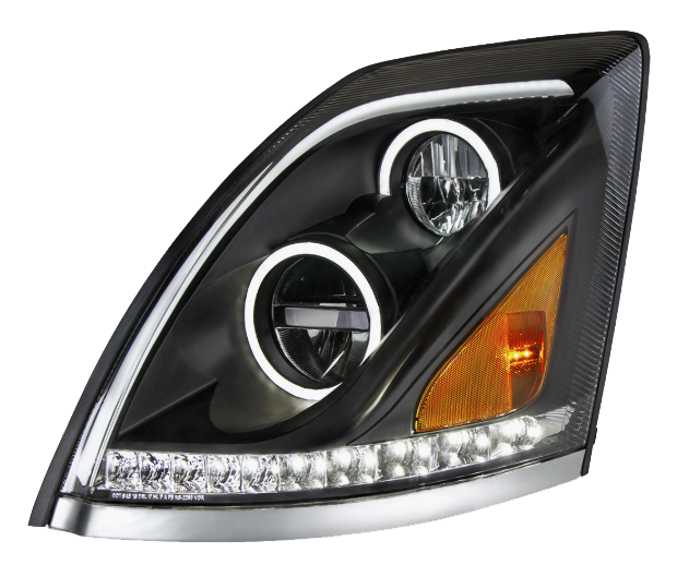 Volvo VN-VNL (2003-2017) - LED Headlight with Halo And Sequential Turn Signal