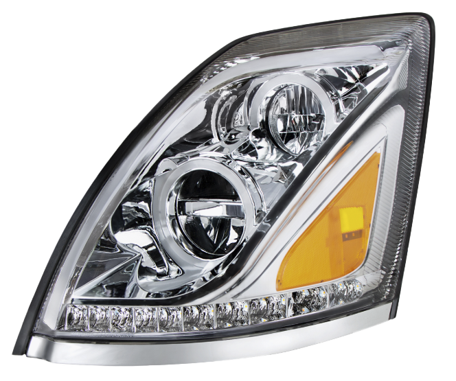 Volvo VN-VNL (2003-2017) - LED Headlight with Halo And Sequential Turn Signal