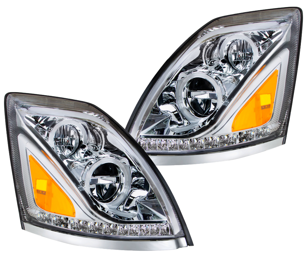 Volvo VN-VNL (2003-2017) - LED Headlight with Halo And Sequential Turn Signal