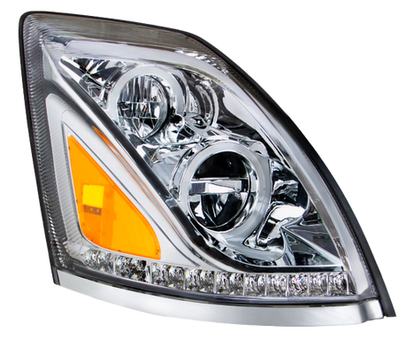 Volvo VN-VNL (2003-2017) - LED Headlight with Halo And Sequential Turn Signal