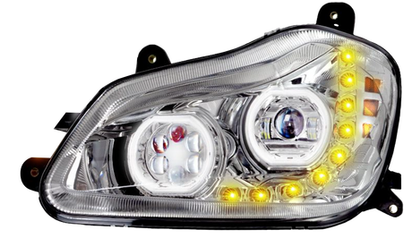 Kenworth T680 (2013-2021) - LED Headlight With Sequential Turn Signal