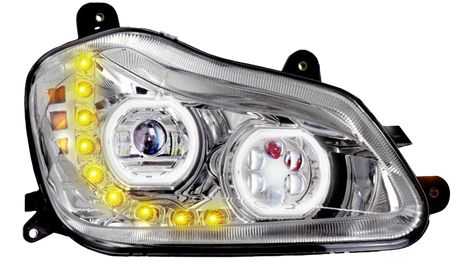 Kenworth T680 (2013-2021) - LED Headlight With Sequential Turn Signal