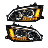 Kenworth T660 (2008-2017) - LED Headlights With Choice Chrome or Black Inner Housing