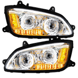 Kenworth T660 (2008-2017) - LED Headlights With Choice Chrome or Black Inner Housing