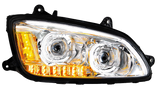 Kenworth T660 (2008-2017) - LED Headlights With Choice Chrome or Black Inner Housing