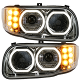 Peterbilt 388/389/367/567/589 LED Projector Headlight With Halo Ring