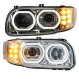 Peterbilt 388/389/367/567/589 LED Projector Headlight With Halo Ring