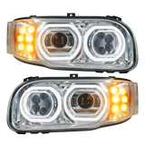 Peterbilt 388/389/367/567/589 LED Projector Headlight With Halo Ring