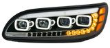 Peterbilt 382/384/386/387 LED Headlight With Halo and Sequential Turn Signal