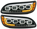 Peterbilt 382/384/386/387 LED Headlight With Halo and Sequential Turn Signal