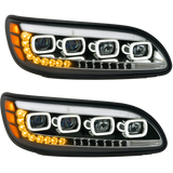 Peterbilt 382/384/386/387 LED Headlight With Halo and Sequential Turn Signal